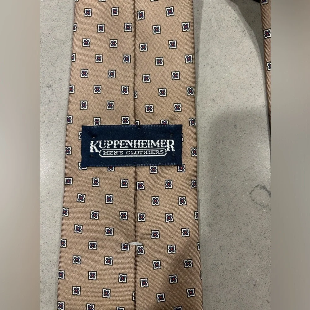 Kuppenheimer Silk Neck Tie Tan Formal Business Dressy